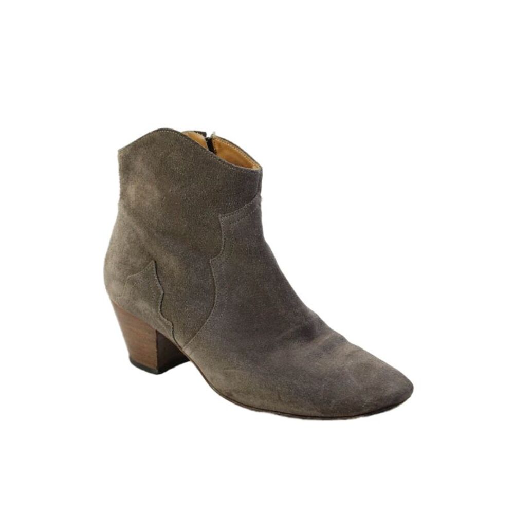 Isabel Marant Womens Suede Zip Up Cowboy Ankle Boots Grey Size 39 9